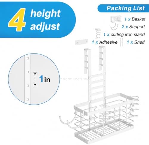 2026 Upgraded 3-in-1 Universal Hair Tool Organizer, XL Size, White - Image 5