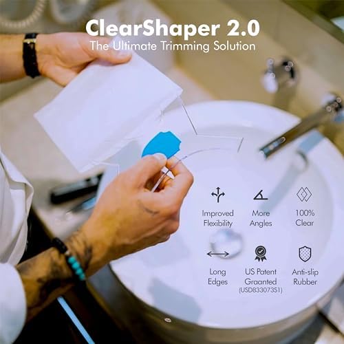 Aberlite ClearShaper 3.0 - Beard Shaper Kit w/Two Barber Pencils - Premium Shaping Tool - 100% Clear | Many Styles - The Ultimate Beard/Hair Lineup (US Patent) - Stencil Guide Template Outliner - Image 6