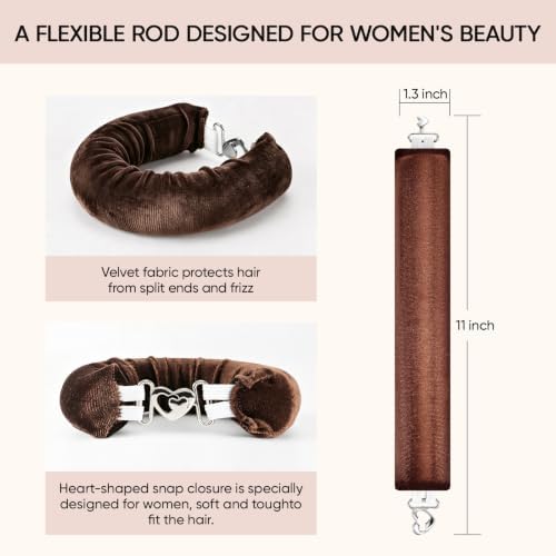Heatless Curls Overnight Hair Care Set - Jumbo Velvet Hair Curlers - Image 2
