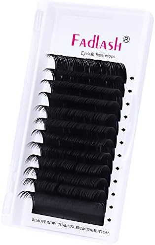 Eyelash Extension Supplies Classic Lash Extensions Mixed Tray Professional Black Eyelash Singles 0.10 0.15 0.20 0.25 Diameter Avalible (0.20-C, 19mm) by FADLASH
