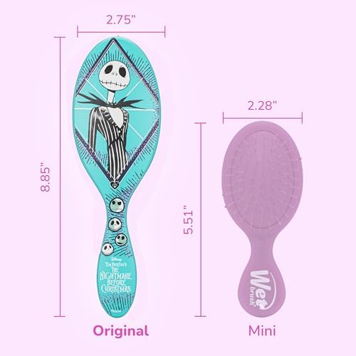 Wet Brush Detangle&Style Duo Kit,Jack Skellington (Nightmare Before Christmas) IntelliFlex Bristles-Detangling Glides Through Tangles-Wet&Dry Hair,1 Hair Brush&1 Coil Scrunchie, 2 Count (Pack of 12) - Image 6
