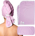 Curlfriend Collective Cotton Cloud T-Shirt Hair Towel Duo, Lilac Locks by CurlfriendCollective
