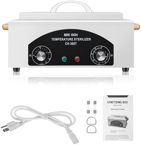 SMITH CHU High Temperature Sterilizer Box Storage Case Organizer-Disinfection Box Manicure Pedicure SPA Salon Equipment-Tattoo Autoclave Manicure Sterilizer for Beauty Nail Metal Tools by SMITH+CHU