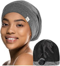 YANIBEST Slouchy Beanie Hat Satin Lined Sleep Cap Chemo Headwear Caps by yanibest
