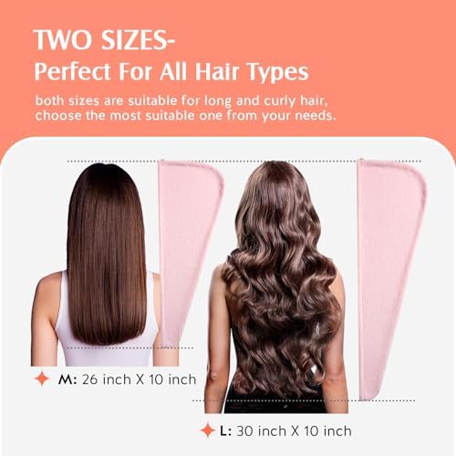 YFONG 2 Pack Microfiber Hair Towel Wrap for Women, Quick Dry Hair Turban - Image 4