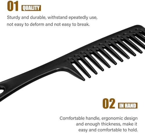 4PCS Wide Tooth Comb, Large Hair Detangling Comb for Curly, Wet, Long Hair - Image 2
