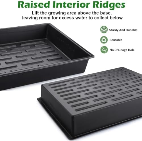 RooTrimmer 8-Pack Seed Trays with 4" Humidity Dome, Water-Return Design - Image 5