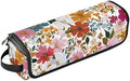 Hair Tools Travel Bag with Heat Resistant Mat 2-in-1 Hot Tools Travel Bag Organizer Flat Curling Iron Travel Case for Straightener Colorful Flowers by WelcometoElliTarr