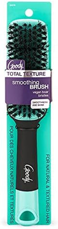 Goody x Total Texture Smoothing Brush - Vegan Boar Bristles Help Condition and Smooths Hair Cuticles for Enhanced Shine Shine - For Natural and Textured Hair - Non-Slip Grip by Goody