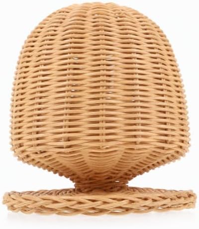 Ipetboom Rattan Hat Display Stand, Woven Wicker Dome Shaped Hat Holder by Unknown