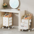 SWTYMIKI Rolling Makeup Organizer Cart - Under Desk Vanity Makeup Storage with 3 Non-woven Drawers, Nail Cart Organizer Cosmetic Display Cases Cabinet for Skin Care Perfume Nail Polish Brush Hair Tool by SwtyMiki-TidyHomeSweetLife