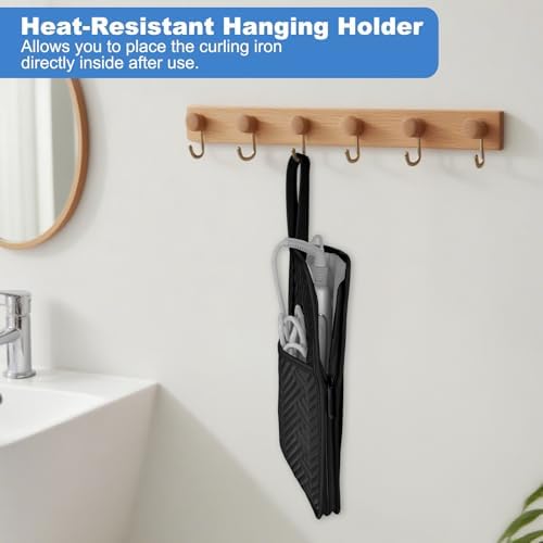 SITHON Hot Tools Holder & Mat, Heat Resistant Hair Tools Travel Bag - Image 3