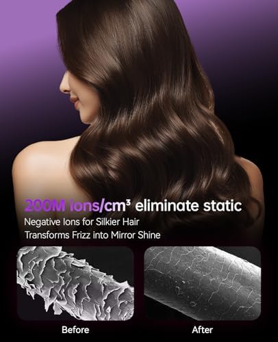 Hair Dryer with Diffuser, CONFU Ionic Blow Dryer 1600W, Portable Lightweight Fast Drying Negative Ion Hairdryer, 3 Heat Settings with Diffuser and Concentrator Nozzle for Home & Travel - Image 4