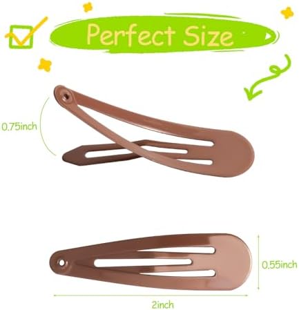 120 Pack 2 Inch Barrettes Women Metal Snap Hair Clips Accessories - Image 2