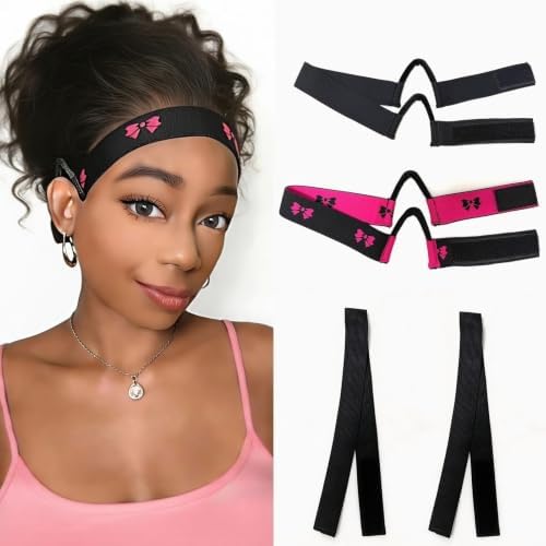 2Pcs Double-Sided C-Shaped Ear Cut Out Wig Melting Band for Lace Front melting, Ear Free Painless adjustable Wig Band for Laying Edges by PrudenpHair