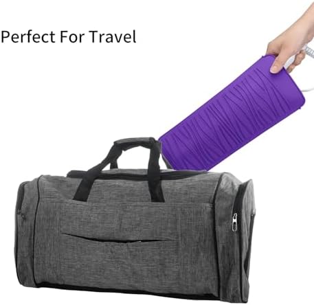 Silicone Heat Resistant Travel Pouch for Straightener, Curling Iron, Flat Iron, Waving Iron and Hot Hair Styling Tools (Purple) 1 Pack - Image 7