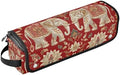 Hair Tools Travel Bag with Heat Resistant Mat Detachable 2-in-1 Curling Iron Travel Case Hot Tools Organizer for Straightener Flat Iron Red Retro Elephant Flowers by WelcometoElliTarr