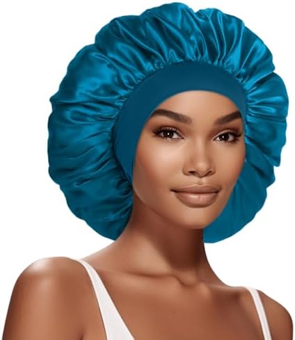 Extra Large Satin Bonnet Hair Cap for Women Men by DUOMODRAGON