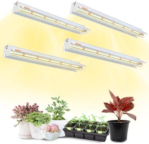 T5 Grow Lights for Seedlings, 10W x4, LED Grow Lights for Seed Starting by Bokeedo