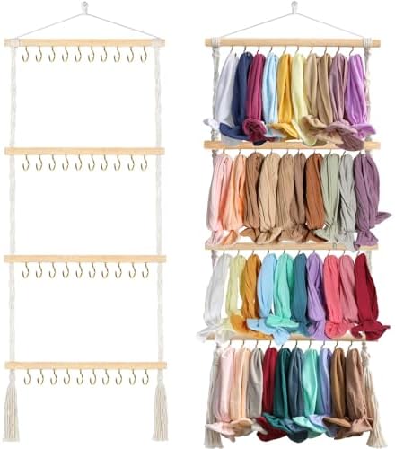 ALinmo Headband Holder Head Bands Organizer for Girls, Baby Headbands Hair Accessories Organizer Storage Wall Hanging Decor for Nursery Toddler Girls Room by ALINMO