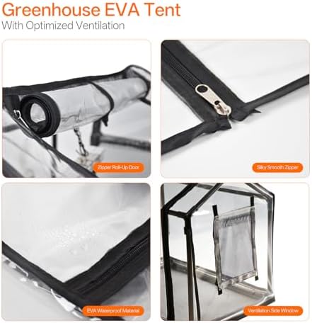 Bstrip Mini Indoor Greenhouse with Grow Light, Tabletop Seed Starting Tent - Image 7