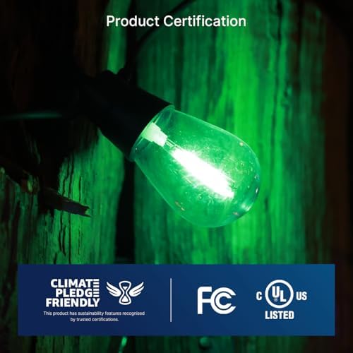 FLSNT 48 Pack S14 Colored LED String Light Bulbs, Waterproof Outdoor Replacement Bulbs, E26 Base, CRI80, Red/Green/Blue/Warm White - Image 4