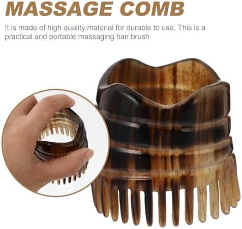 Healifty Bull Horn Scalp Massage Comb, Fine-Tooth Hair Scratcher - Image 2