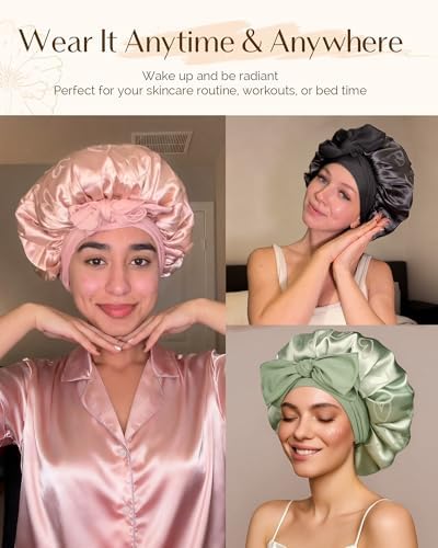 YANIBEST Adjustable Satin Bonnet for Sleeping, Double Layer - Image 4