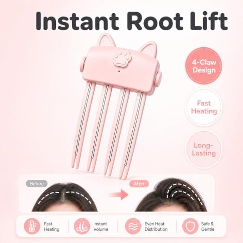 Wireless Heated Root Volumizer Clip, Pink - Image 2