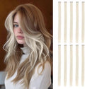 10 Pcs Off White Clip in Hair Extensions Highlights 22 Inch by Sala