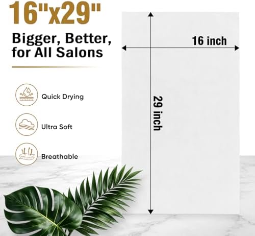 HOMEXCEL 24PK Salon Towels, 16"x29", Microfiber Super Absorbent Hand Towel - Image 2