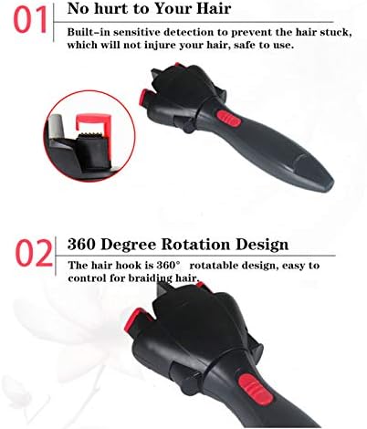Electronic Hair Rollers, Auto Smart DIY Hair Styling Tools, Electric Quick Twister and Braider Machine, Battery Powered (Not Included) - Image 3