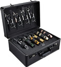 Yueieoun Barber Accessories Case, Profesional Barbers Briefcase Tool Case, Barber Cases for Clippers and Supplies, Hair Scissors Clippers Trimmer Organizer, Barbers Suitcase with Code Lock Black by Yueieoun