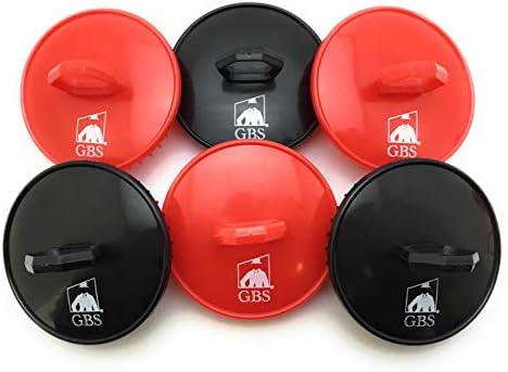 G.B.S Stylish Easy to Hold Hair Scalp Shampoo Brush #100 Scrubber Helps to Remove Dandruff, Promotes Hair Growth Head Massager Brush for Home, Office, Travel, Gym Pack of 6 (3 Black, 3 Red) by GentsFineGroomingProducts