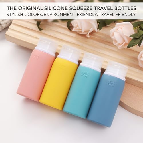 Muslish 21 Pack Travel Bottles for Toiletries, Leak-Proof TSA Compliant Silicone Travel Size Containers for Shampoo and Conditioner, BPA Free with Toiletry Bag (Yellow) - Image 2