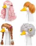 4Pcs Porch Goose Wigs with Hair Clips, Goose Statue Accessories for 17 23” by Unknown