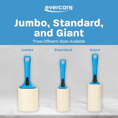 Evercare Jumbo Lint Roller, 60‑Sheet Extra‑Large Adhesive Roller with Blue Handle for Pet Hair & Lint - Image 5
