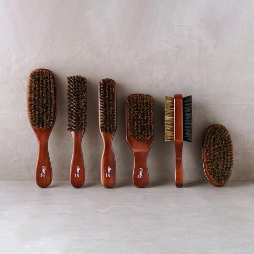Diane Premium 100% Boar Bristle 2-Sided Club Brush for Men, Wood Handle - Image 6