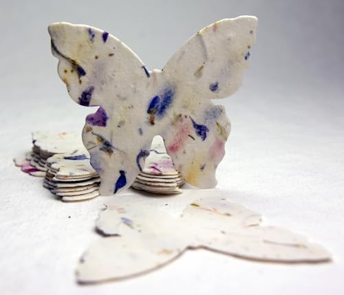 Wildflower Seed Paper Butterfly Shape - Large 3" - Set of 24 (45s Purple Recycled) - Image 6