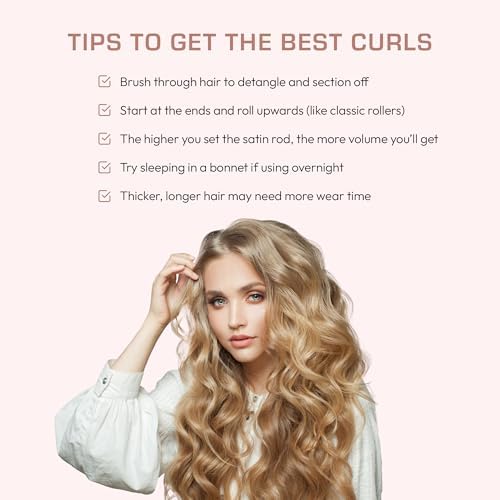 Red by Kiss Satin Flexi Heatless Curling Rods, Damage Free & Frizz Free No Heat Soft Curls, Silky Satin to Prevent Breakage, Comfortable Pin-Free Styling, Gentle Rollers for All Hair Types - Image 6