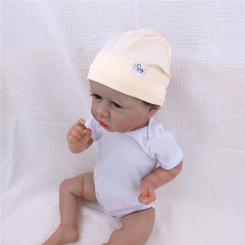 Jersey Beanie Hat for Newborn Baby Boys Girls Silky Satin Lined Hats Bonnet Toddler Infant Little Kids Beanies Caps - Image 3