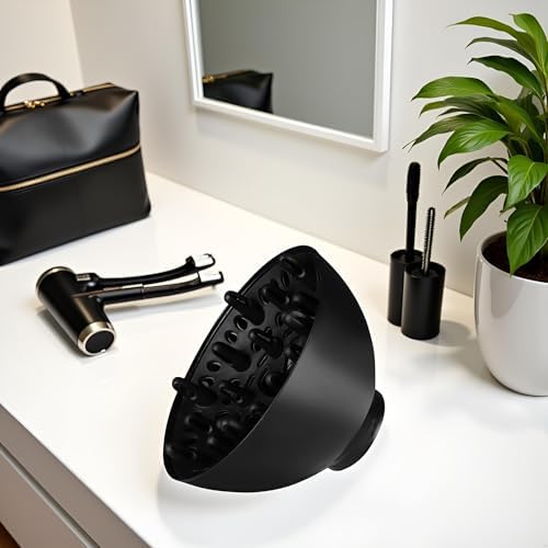 Universal Hair Dryer Diffuser Attachment for Curly Hair,Black Adaptable for Blow Dryers Diffuser Hair Universal for Curly Hair Care Dryer Diffusers Dryers and Styling Tools and Appliances Accessories - Image 5