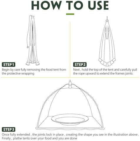 Sawysine 4 Pack Mesh Plant Cover Dome Tent Protector,15 X 15 Inch,Green - Image 3