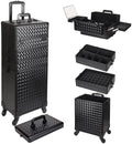 Rolling Makeup Train Case, 5 in 1, Professional Cosmetic Trolley (5, Black) by Unknown