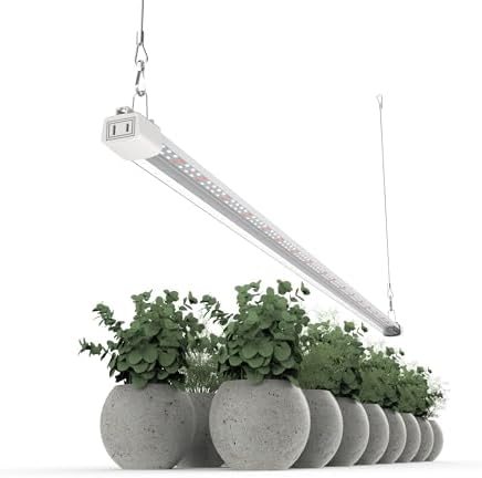 LED Grow Light 4FT Full Spectrum Compact Linkable Lighting Fixture for Indoor Greenhouse Year Round Plant Seedlings, Essential Grow Slim Hanging Suspended Strip - Image 2