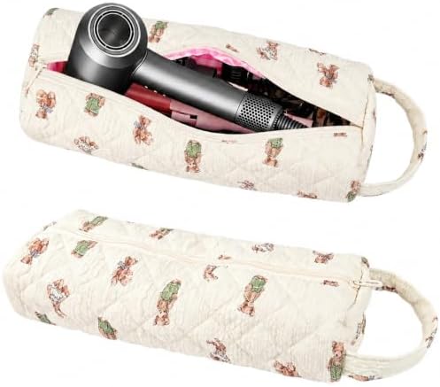 Bear Print Hair Tools Bag Compatible with Dyson Airwrap Shark FlexStyle by Canumer