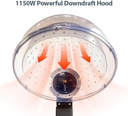SKINACT Hooded Conditioning Hair Dryer 1150W with Stand, 60-Minute Timer, Temperature Adjustable, Angle & Height Adjustable Downdraft Hood - Image 2