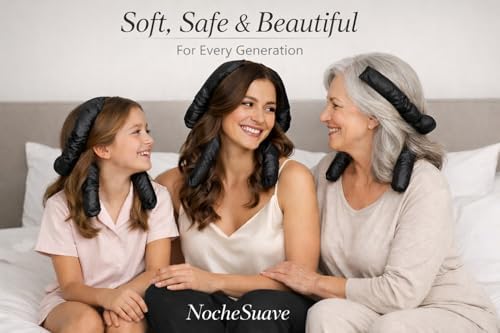NocheSuave Heatless Hair curler Kit, Satin Heatless Curling Rod for Overnight Curls, No Heat Hair Curler for Long & Medium Hair, 1 Pack & 2 Pack Options. - Image 5