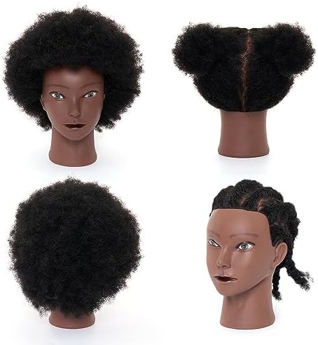 Afro Mannequin Head with 100% Real Human Hair for Curly Hair Styling - Image 6