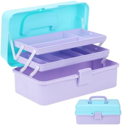 Tackle Box, 3-Layer Craft Sewing Medicine Art Hair Nails Tool Organizer by Outuxed